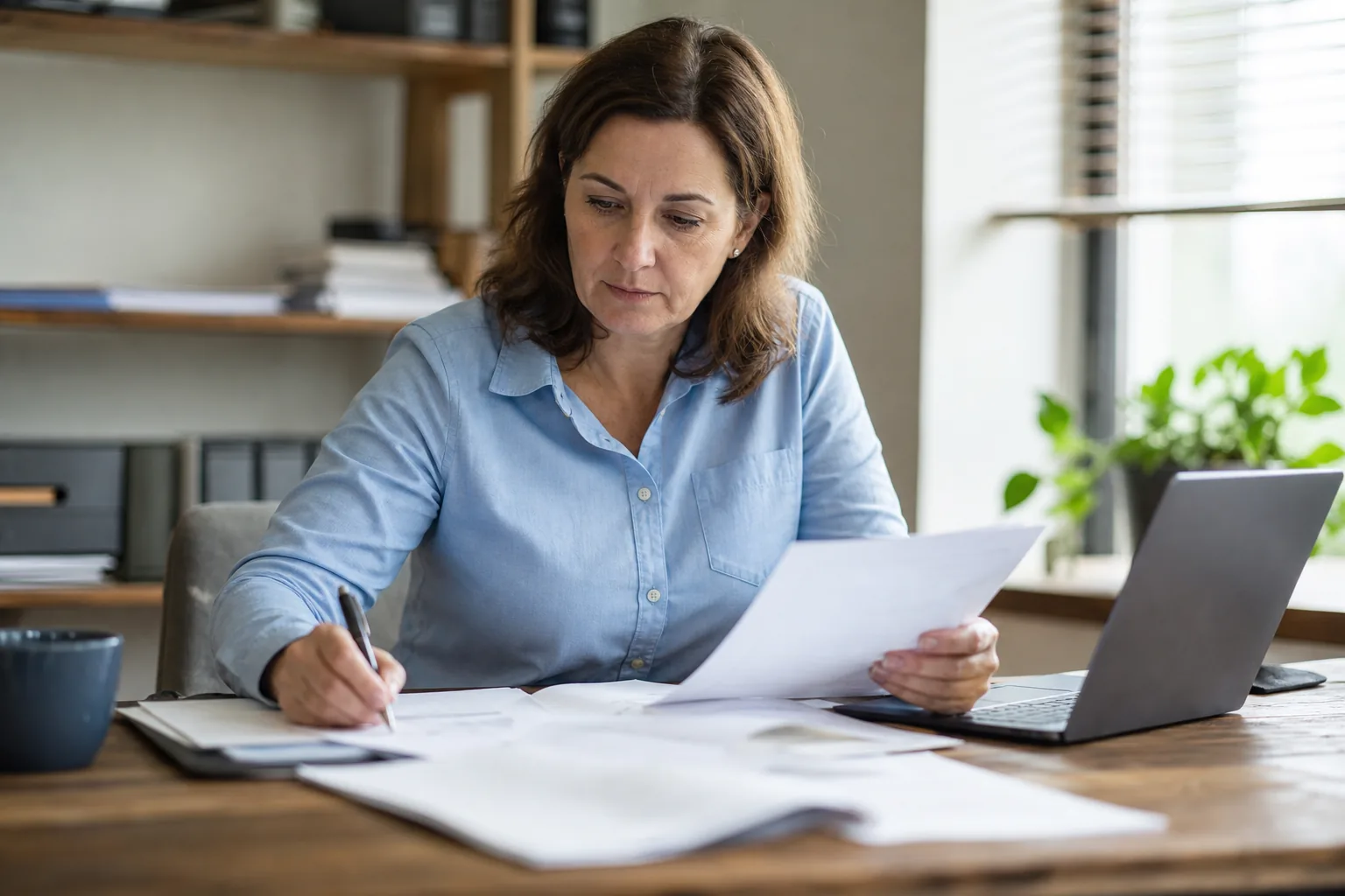 Administratief werk op een klein Nederlands kantoor. Beeld bij het artikel: Welke uren tellen wel en niet mee voor het urencriterium van 1.225 uur?